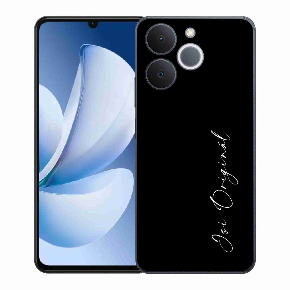 Gelový kryt mmCase na Realme Note 70T - jsi originál černé pozadí