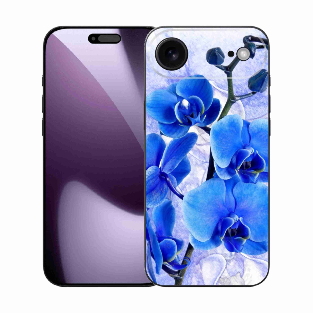 Gelový kryt mmCase na iPhone 17 Air - modré květy