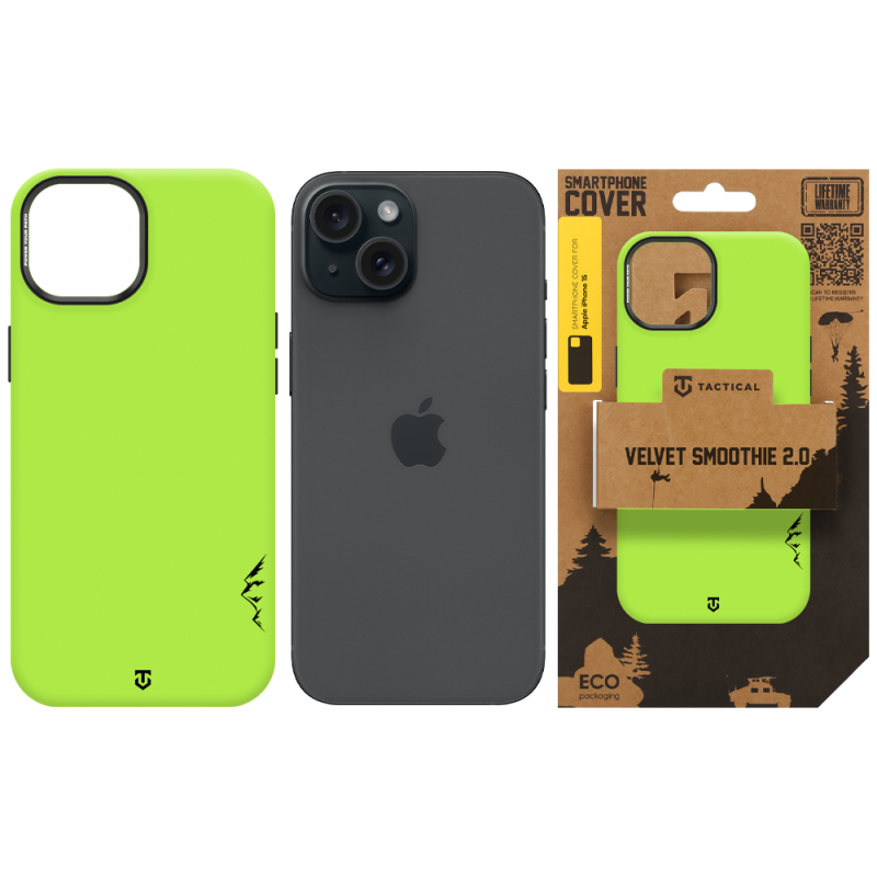 Tactical MagForce Velvet Smoothie 2.0 Kryt pro Apple iPhone 15 Avocado