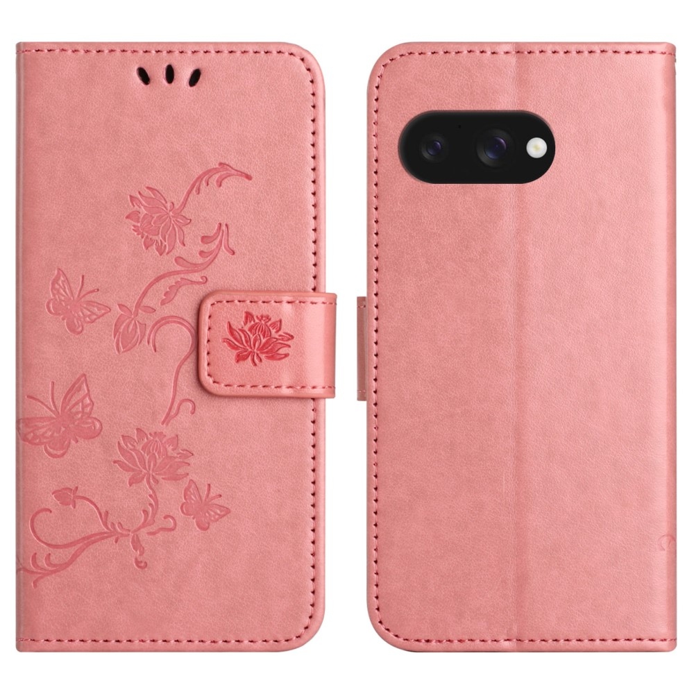 Flower knížkové pouzdro na Google Pixel 9a - růžové