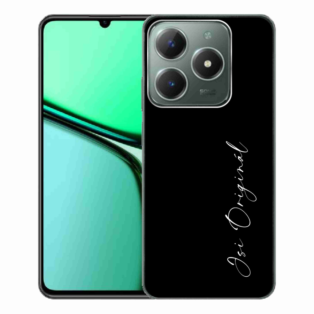 Gelový kryt mmCase na Realme C61 - jsi originál černé pozadí