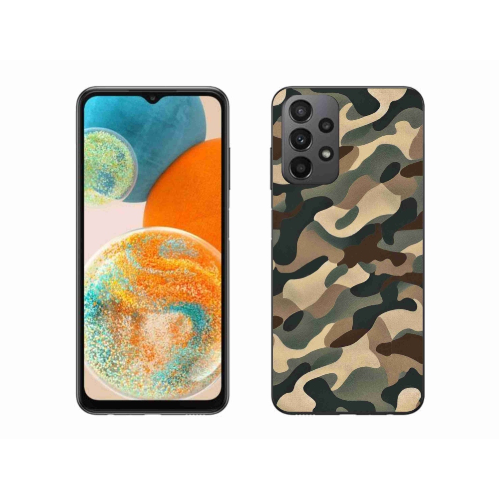 Gelový kryt mmCase na Samsung Galaxy A23 4G/5G - maskáčový vzor 11