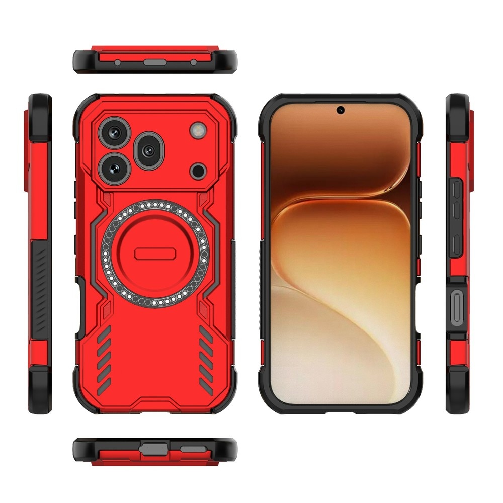 Hollow odolný kryt s MagSafe na Honor 600 Pro 5G - červený