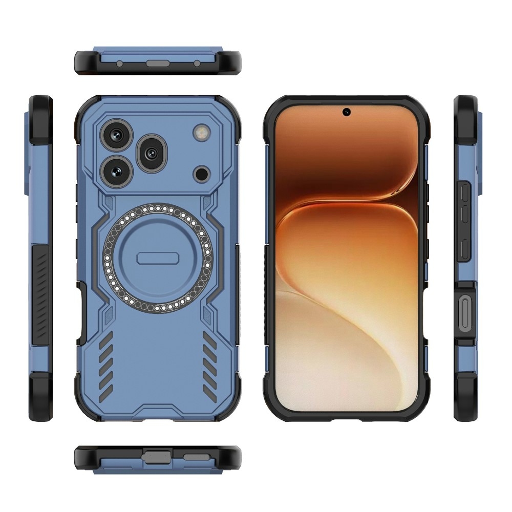Hollow odolný kryt s MagSafe na Honor 600 Pro 5G - modrý