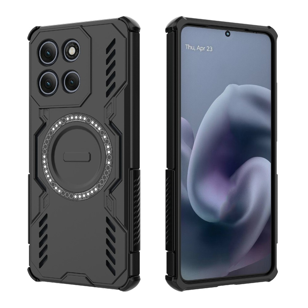 Hollow odolný kryt s MagSafe na Motorola Moto G86 Power - černý