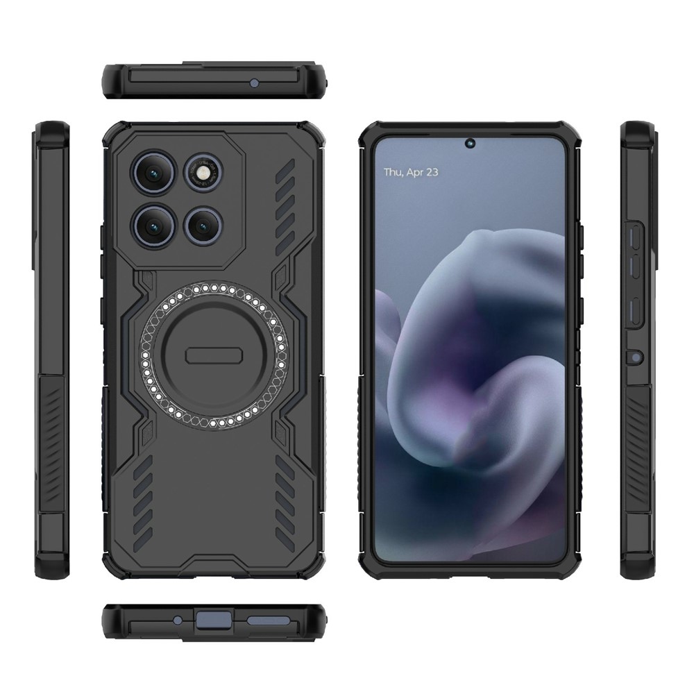 Hollow odolný kryt s MagSafe na Motorola Moto G86 Power - černý