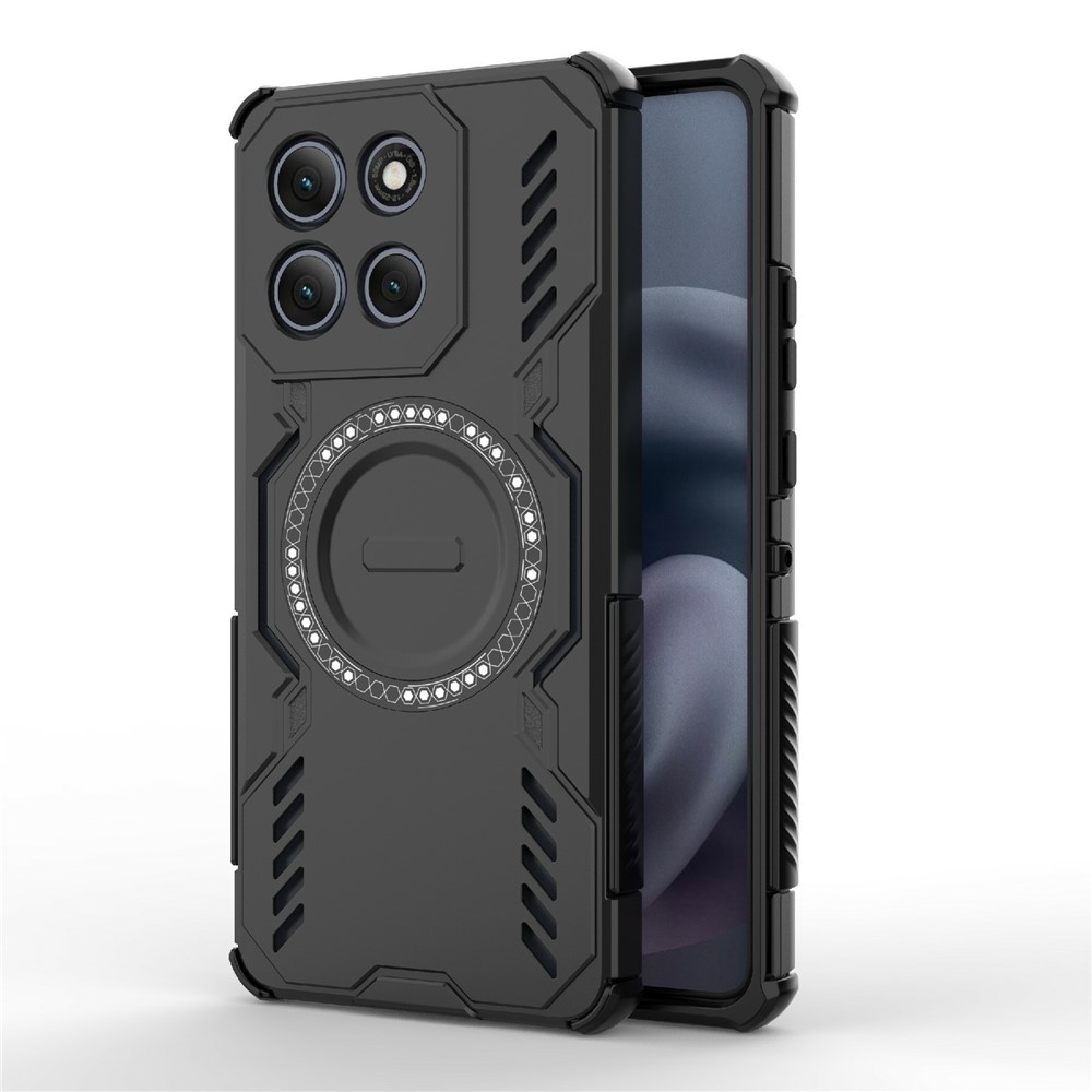 Hollow odolný kryt s MagSafe na Motorola Moto G86 Power - černý
