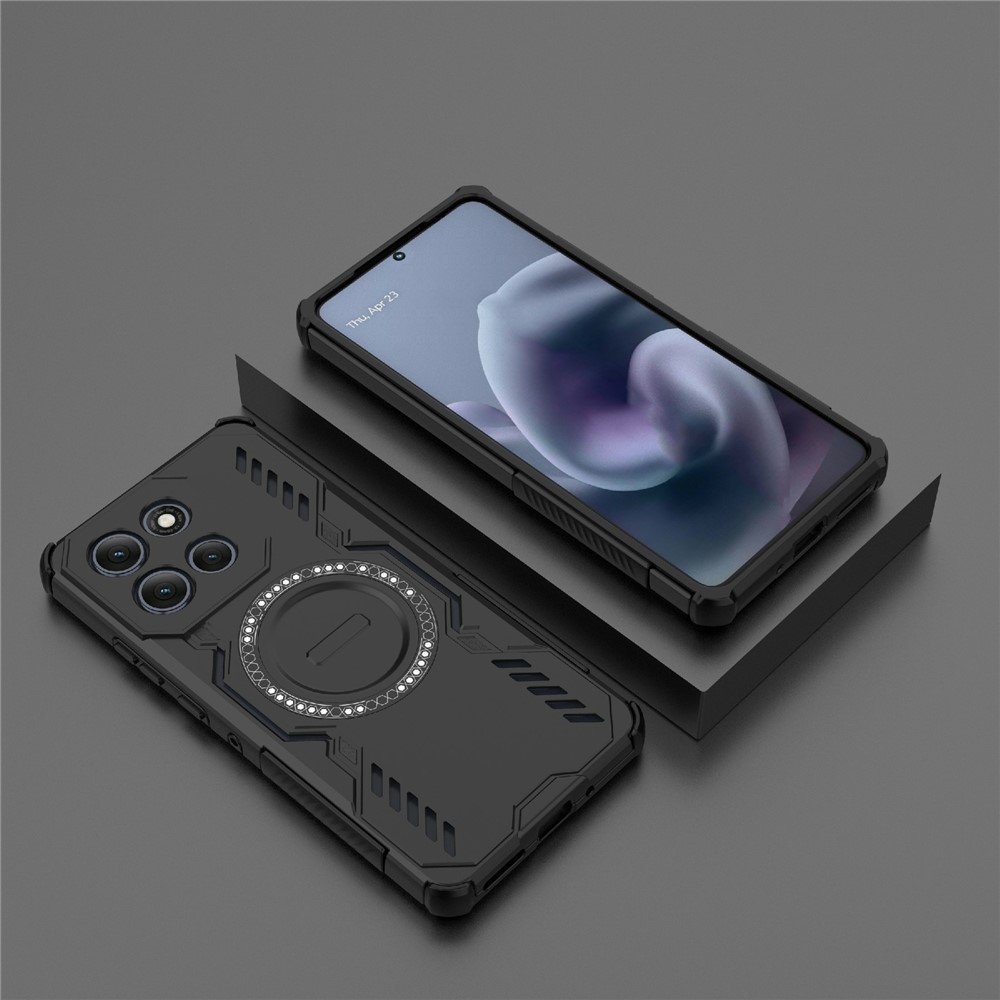 Hollow odolný kryt s MagSafe na Motorola Moto G86 Power - černý
