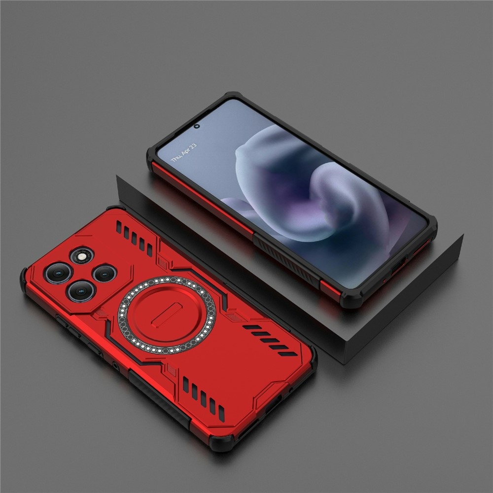 Hollow odolný kryt s MagSafe na Motorola Moto G86 Power - červený