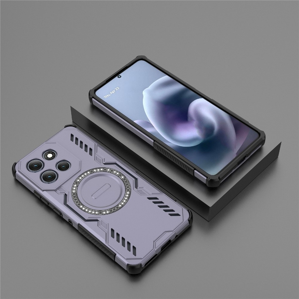 Hollow odolný kryt s MagSafe na Motorola Moto G86 Power - fialový