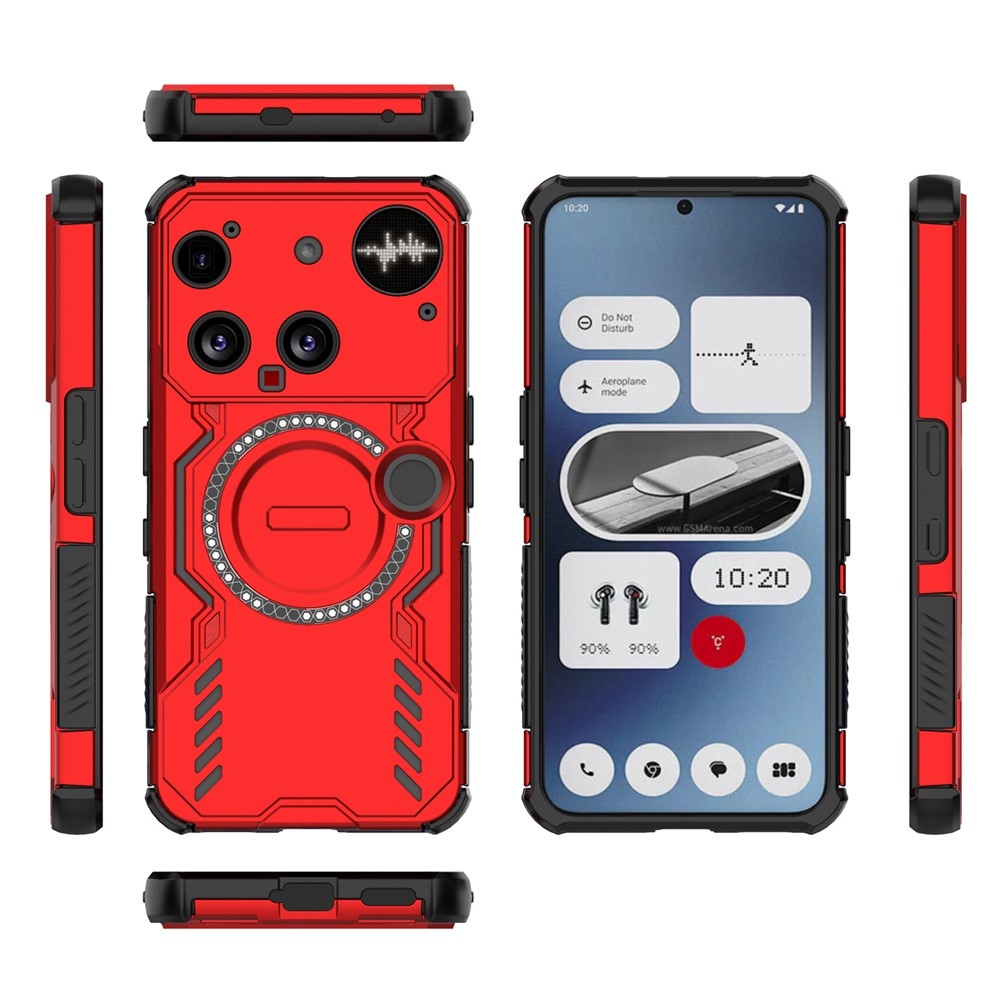 Hollow odolný kryt s MagSafe na Nothing Phone (3) 5G - červený