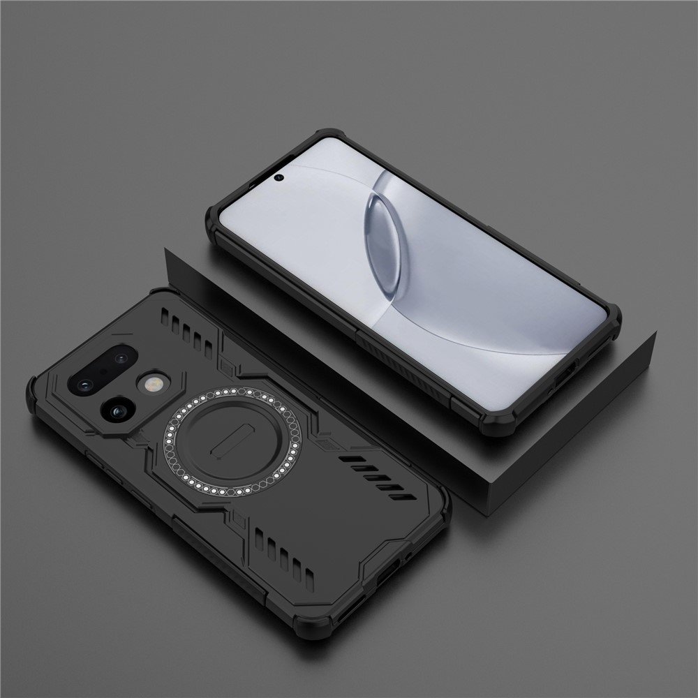 Hollow odolný kryt s MagSafe na Realme 16 Pro+ 5G - černý