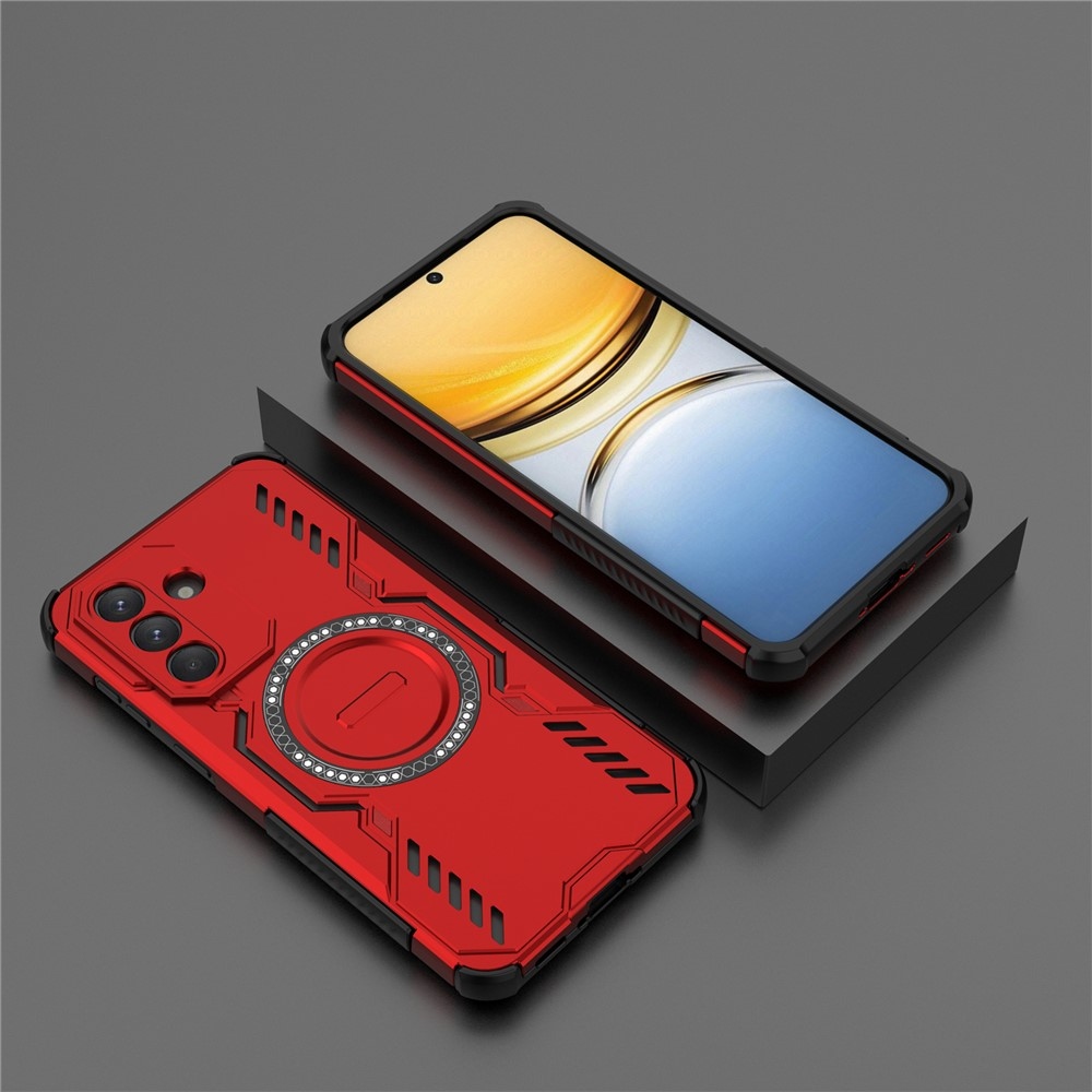 Hollow odolný kryt s MagSafe na Samsung Galaxy A37 5G - červený