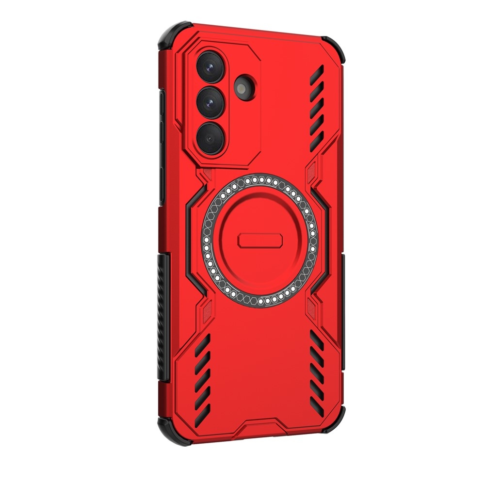 Hollow odolný kryt s MagSafe na Samsung Galaxy A37 5G - červený