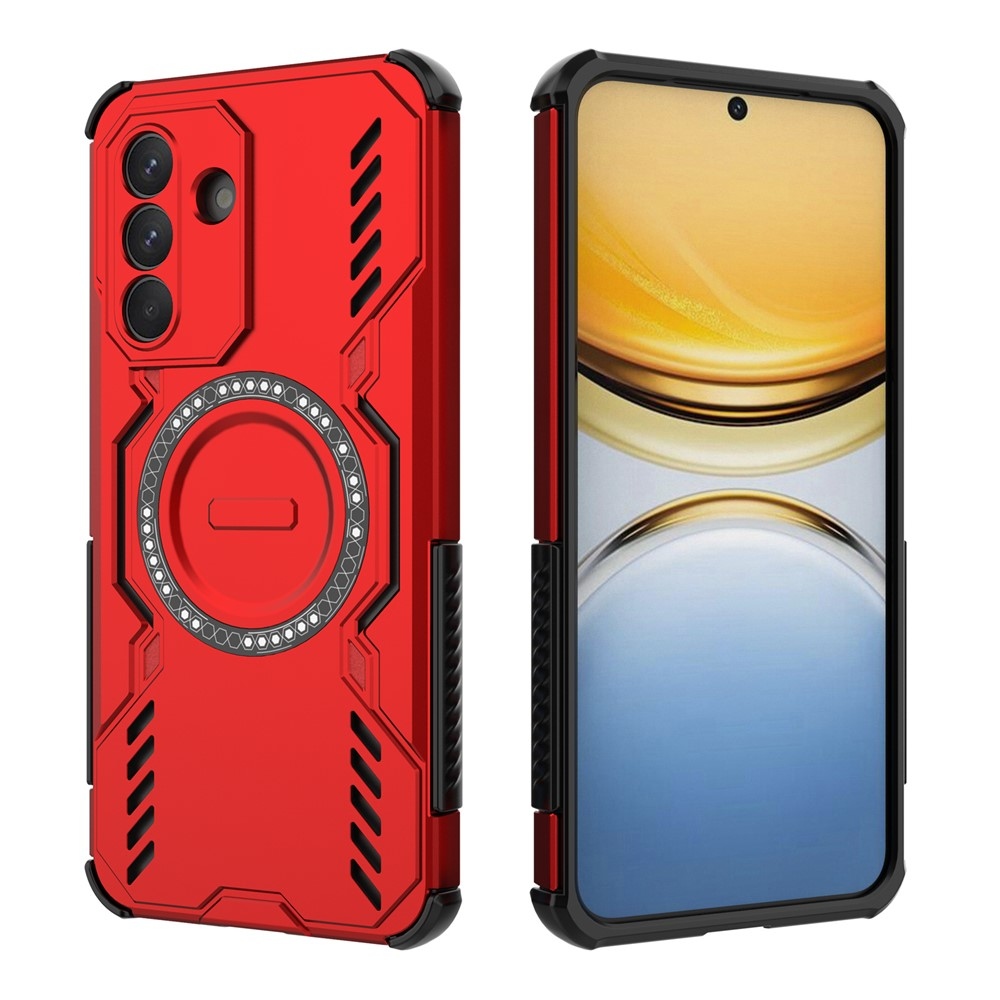 Hollow odolný kryt s MagSafe na Samsung Galaxy A37 5G - červený