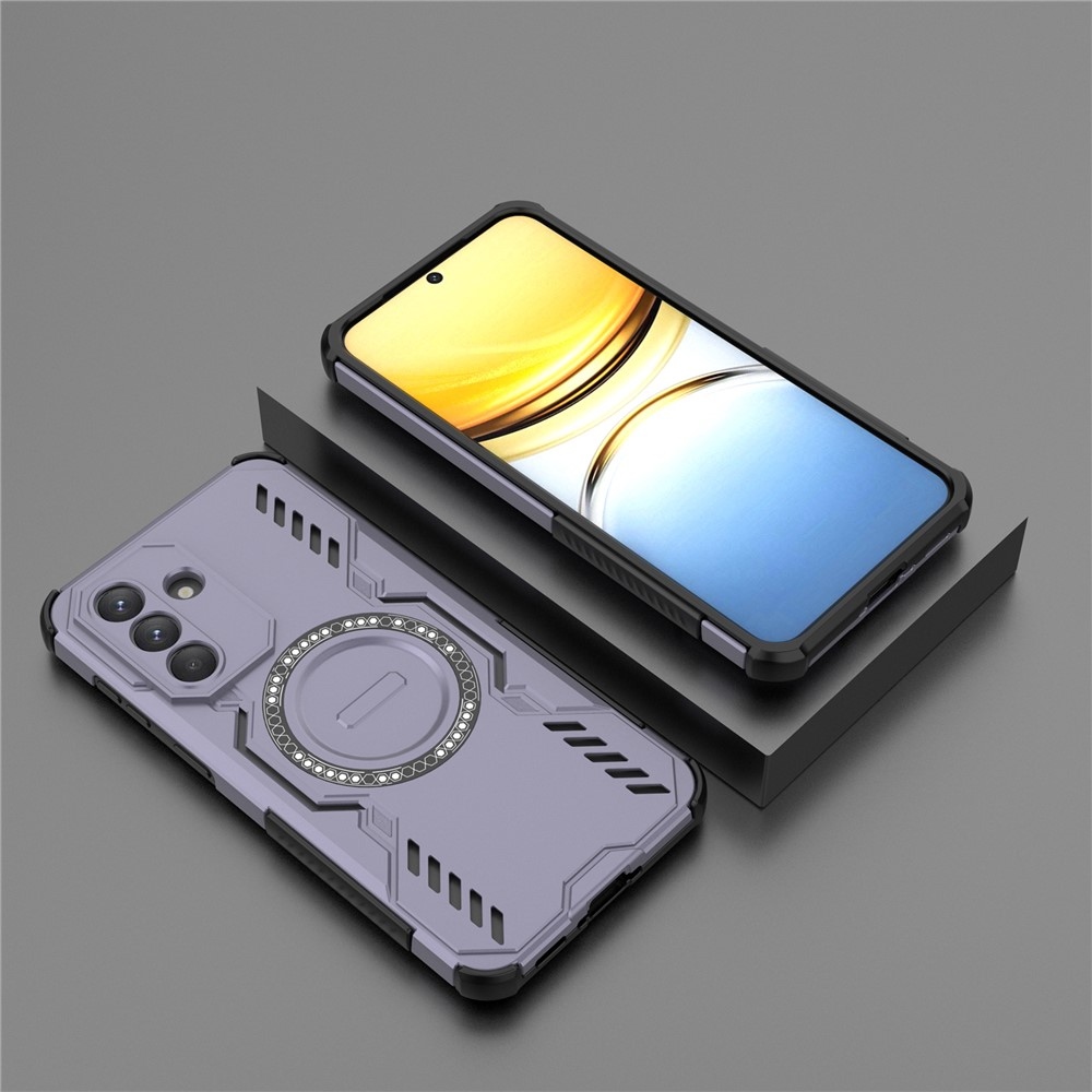 Hollow odolný kryt s MagSafe na Samsung Galaxy A37 5G - fialový