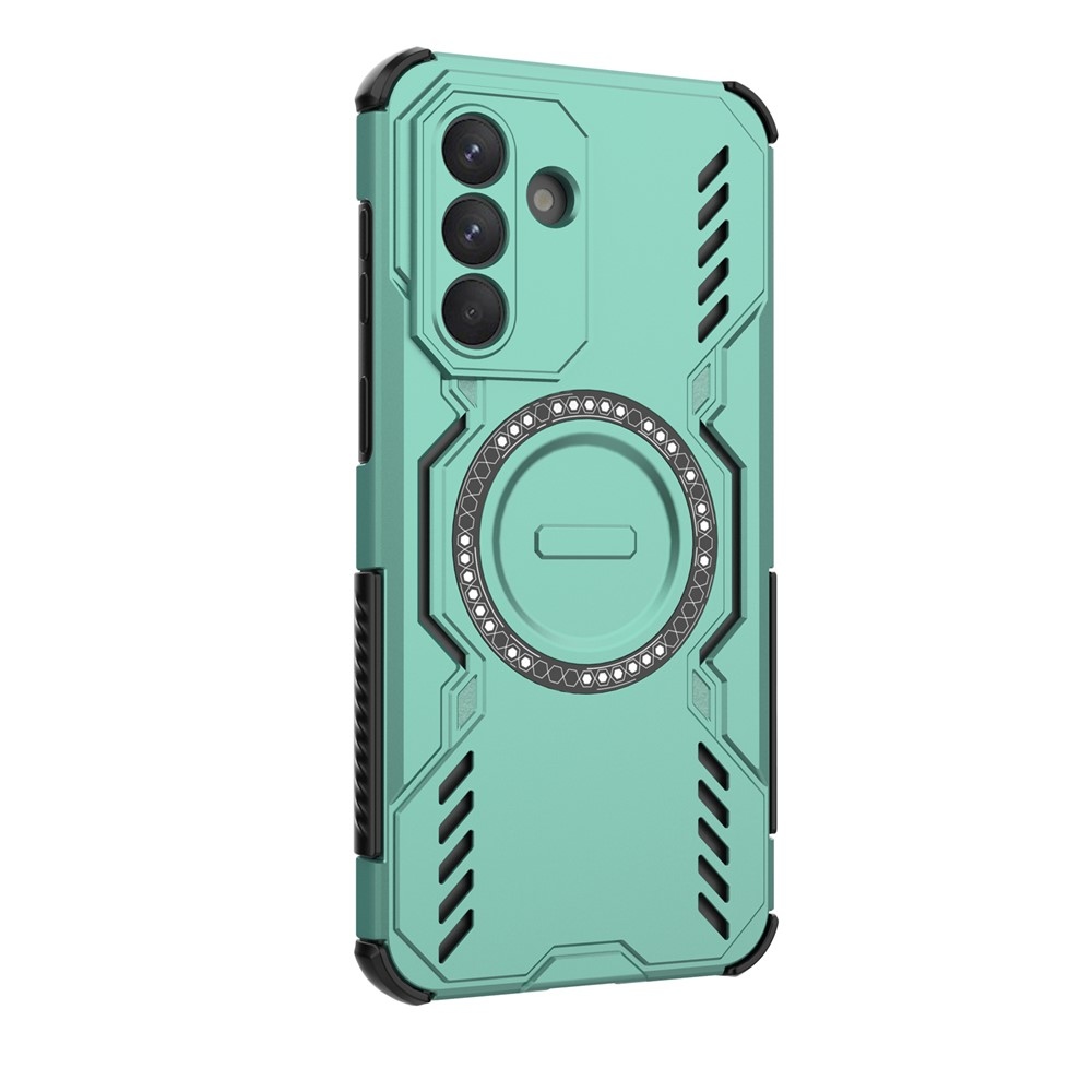 Hollow odolný kryt s MagSafe na Samsung Galaxy A37 5G - zelený