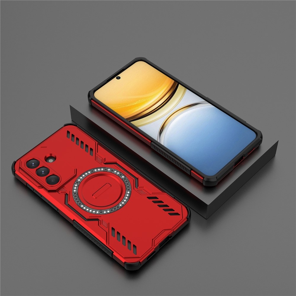 Hollow odolný kryt s MagSafe na Samsung Galaxy A57 5G - červený