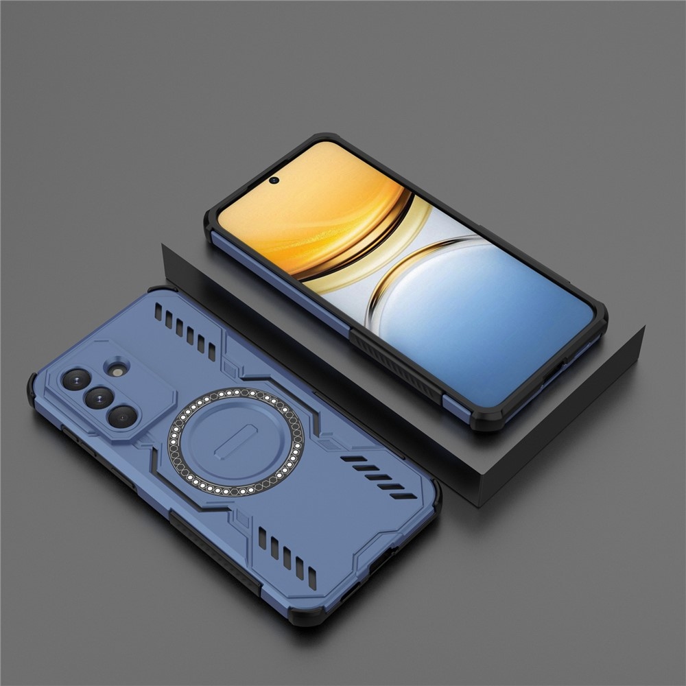 Hollow odolný kryt s MagSafe na Samsung Galaxy A57 5G - modrý