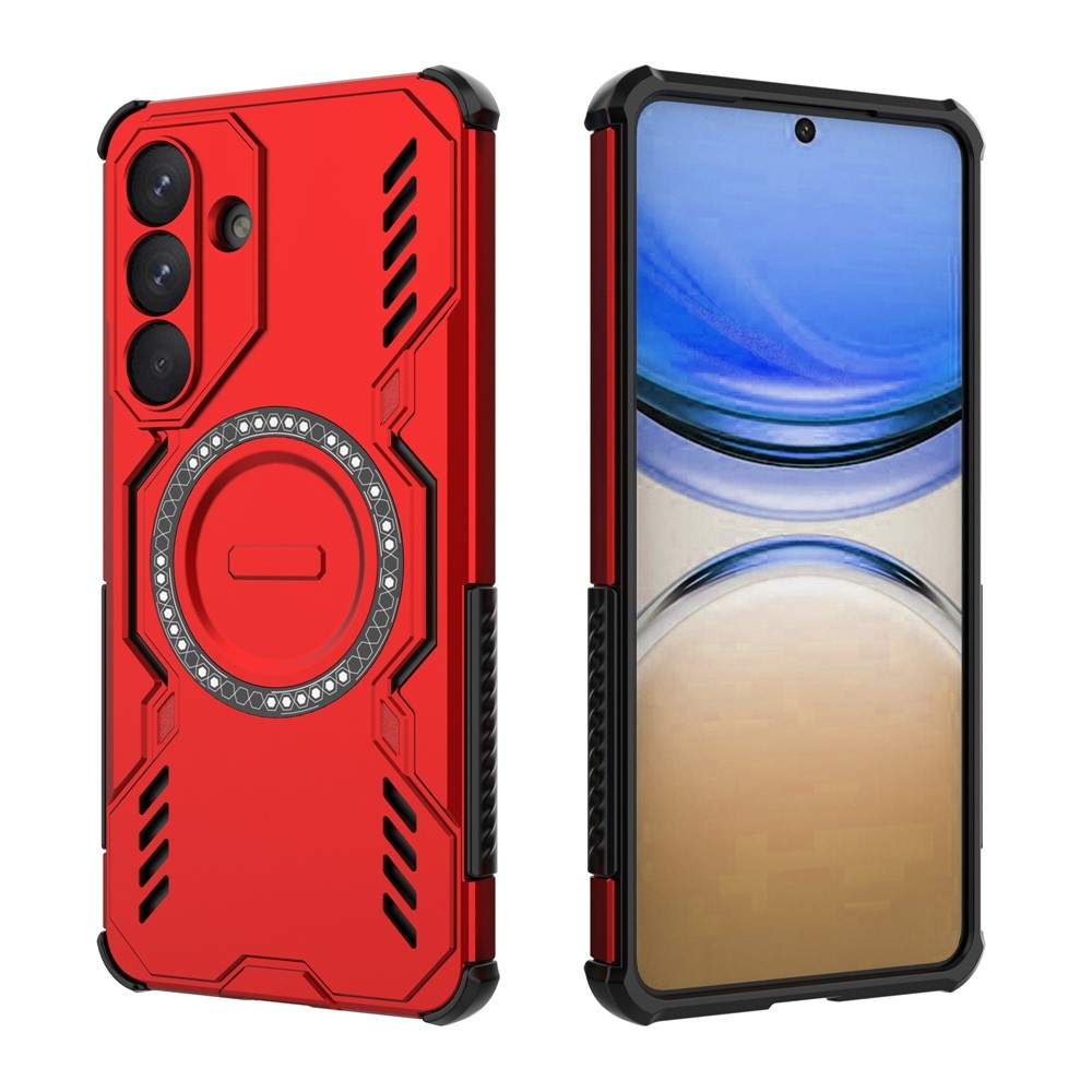 Hollow odolný kryt s MagSafe na Samsung Galaxy S26+ - červený