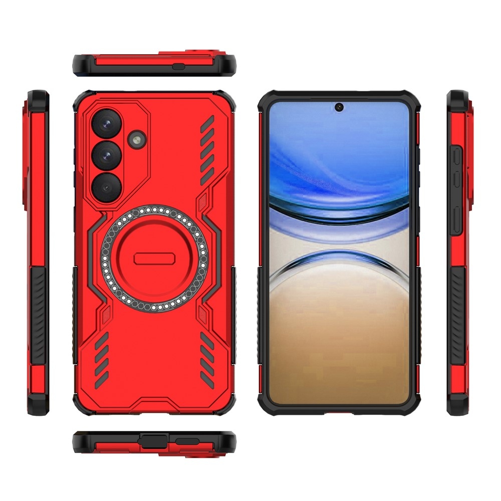 Hollow odolný kryt s MagSafe na Samsung Galaxy S26+ - červený