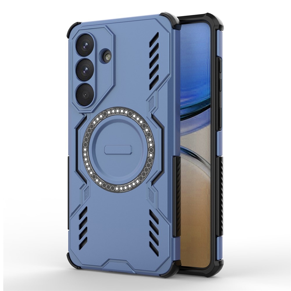 Hollow odolný kryt s MagSafe na Samsung Galaxy S26+ - modrý