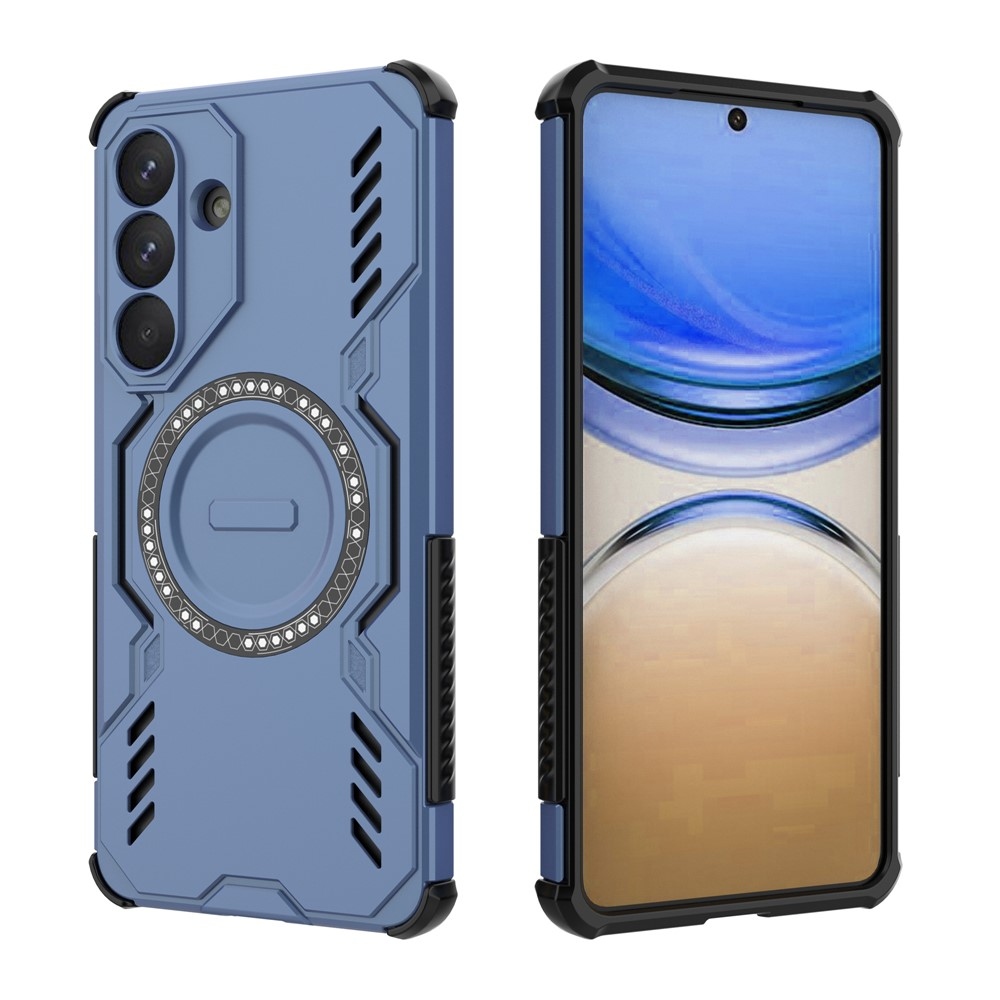 Hollow odolný kryt s MagSafe na Samsung Galaxy S26+ - modrý