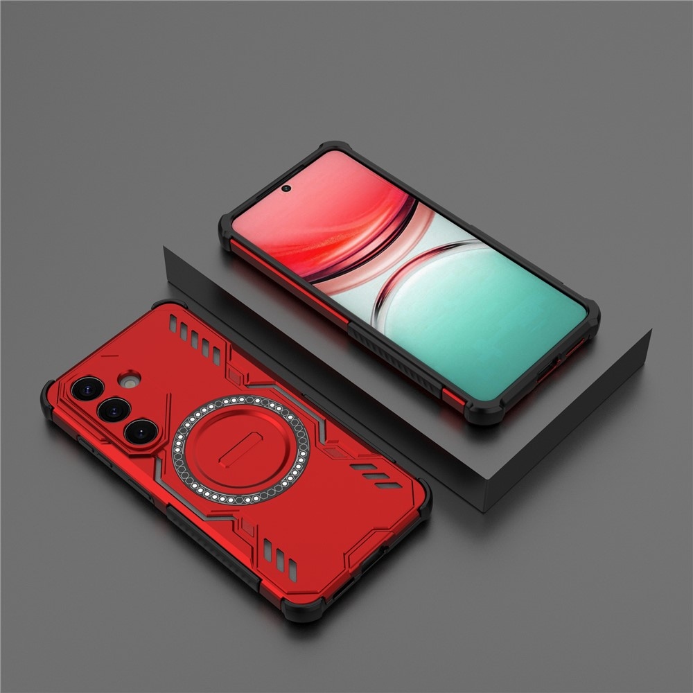 Hollow odolný kryt s MagSafe na Samsung Galaxy S26/S26 Pro - červený