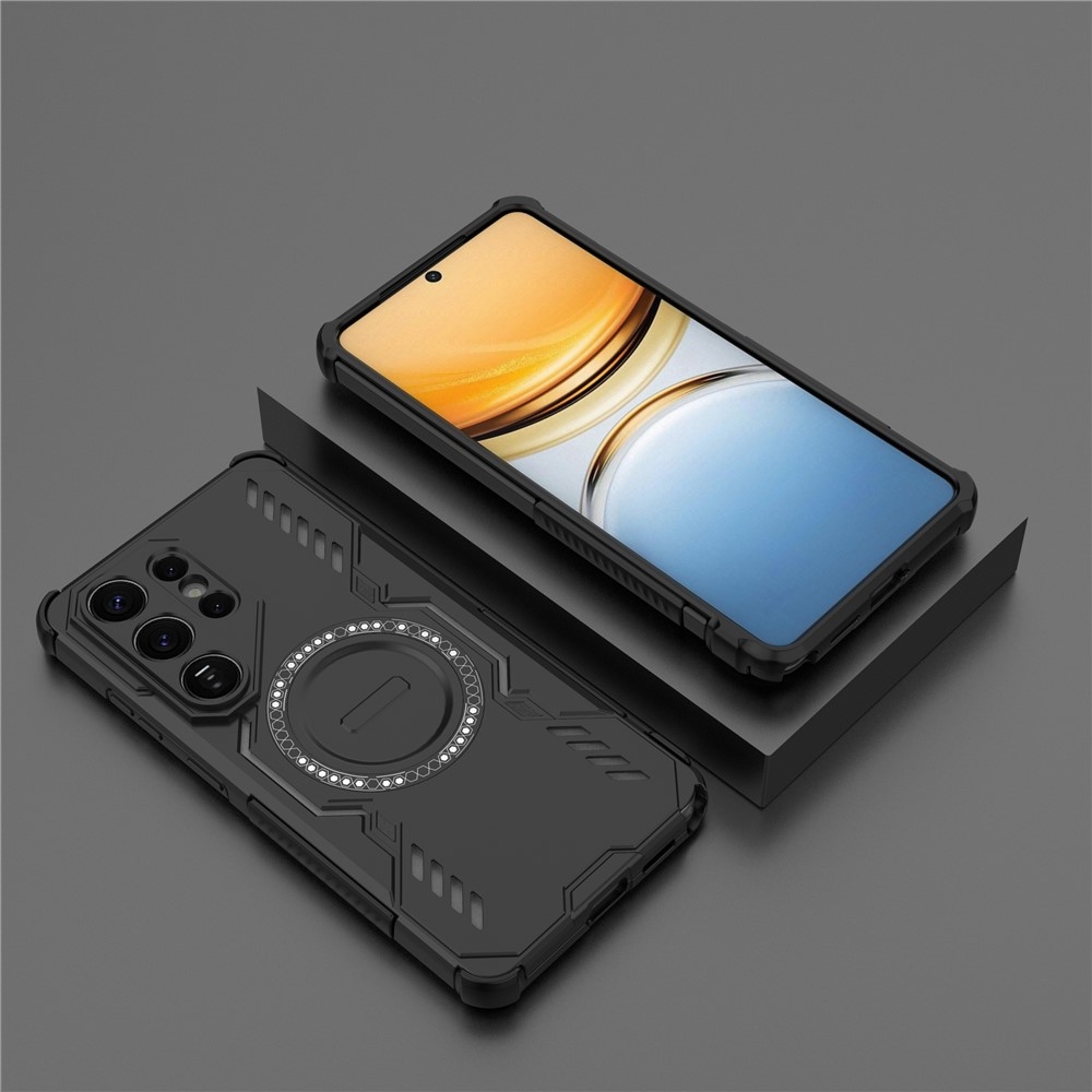 Hollow odolný kryt s MagSafe na Samsung Galaxy S26 Ultra - černý