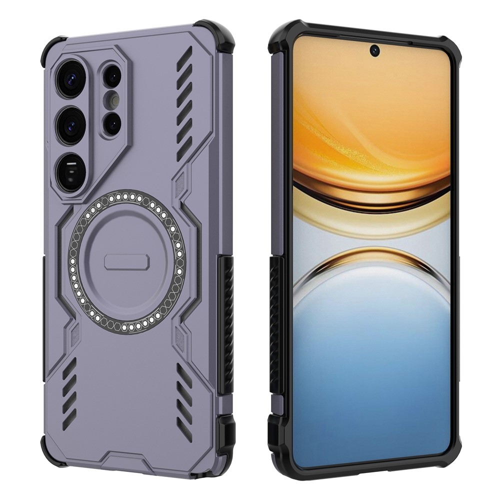 Hollow odolný kryt s MagSafe na Samsung Galaxy S26 Ultra - fialový