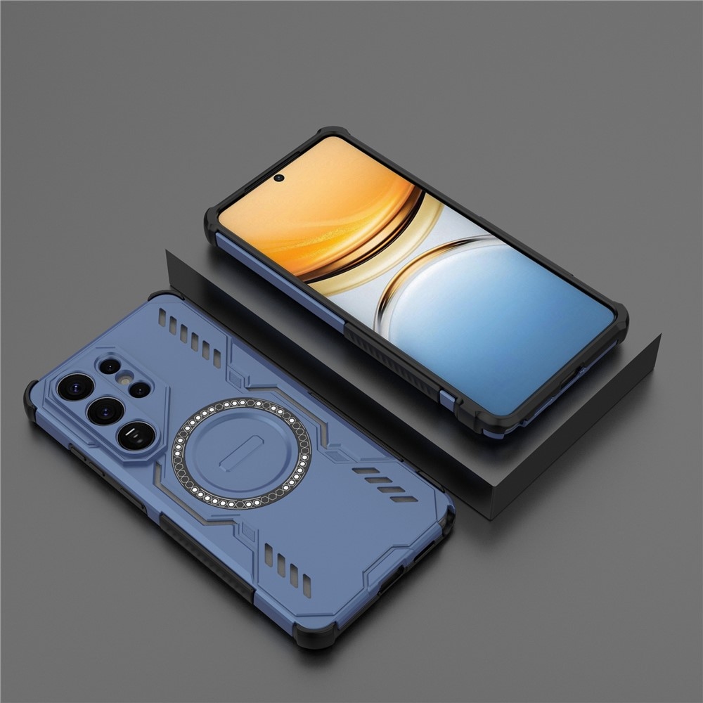 Hollow odolný kryt s MagSafe na Samsung Galaxy S26 Ultra - modrý