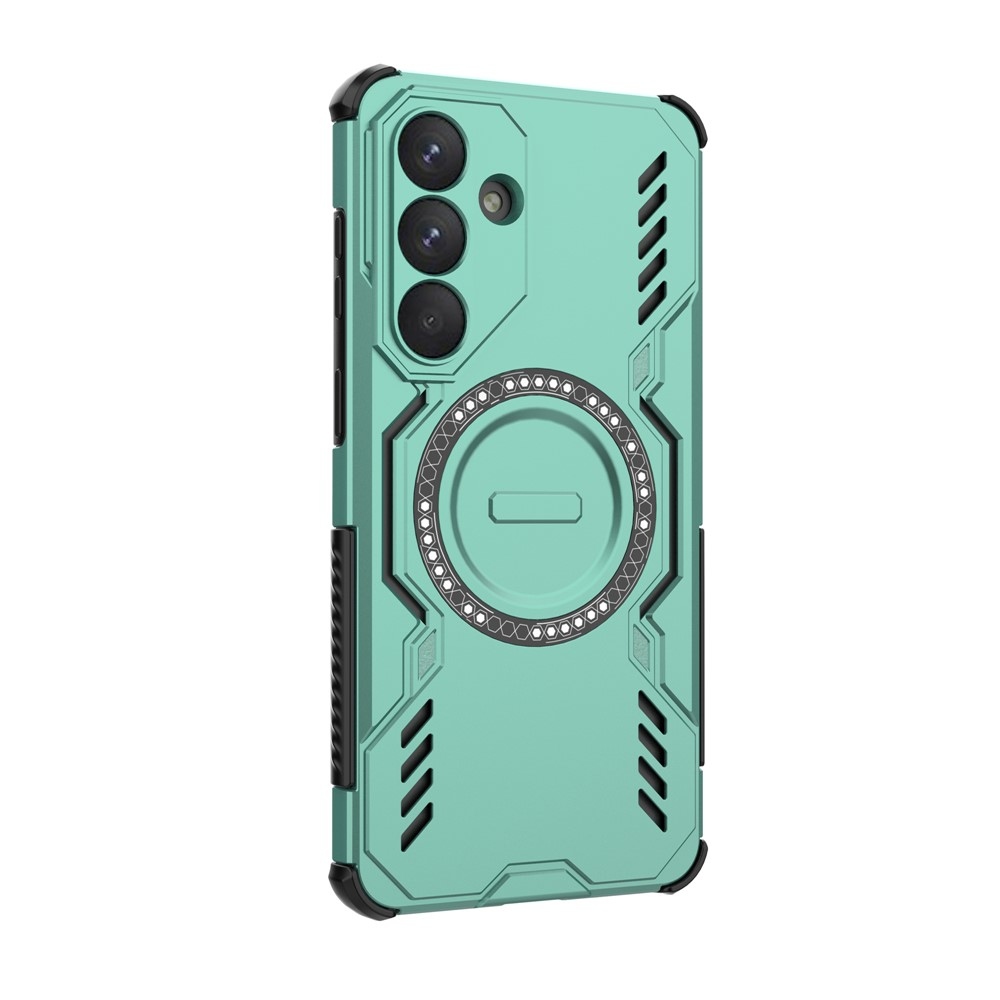 Hollow odolný kryt s MagSafe na Samsung Galaxy S26+ - zelený