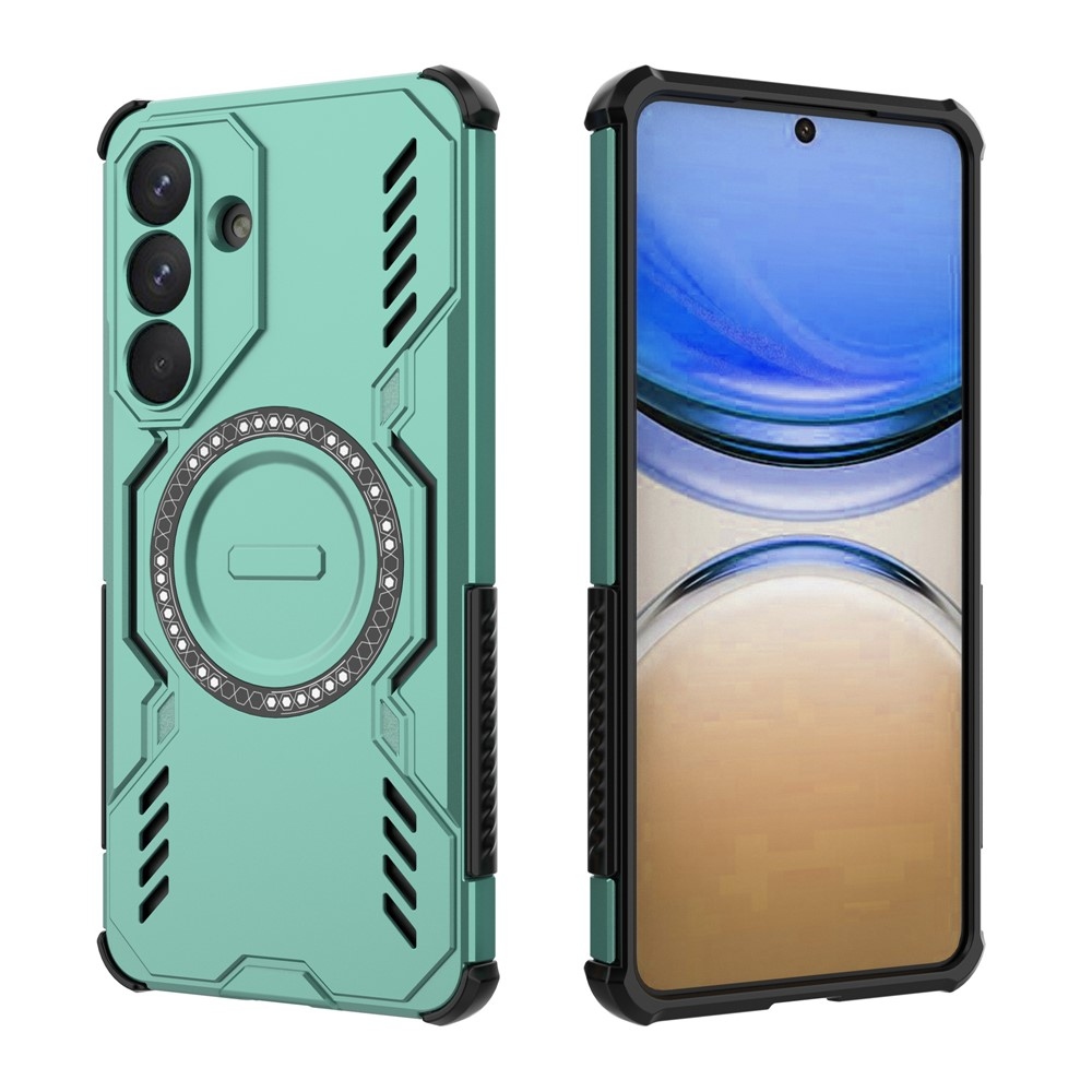 Hollow odolný kryt s MagSafe na Samsung Galaxy S26+ - zelený