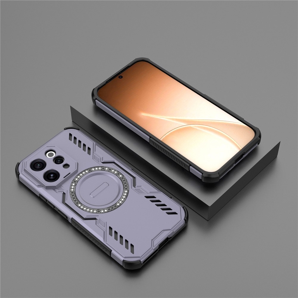 Hollow odolný kryt s MagSafe na Vivo V70 5G - fialový