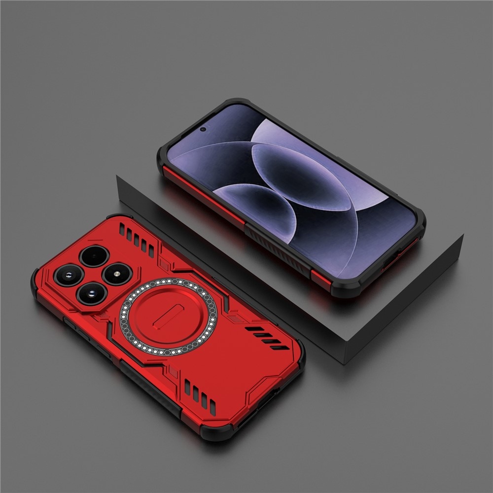 Hollow odolný kryt s MagSafe na Xiaomi 17 - červený