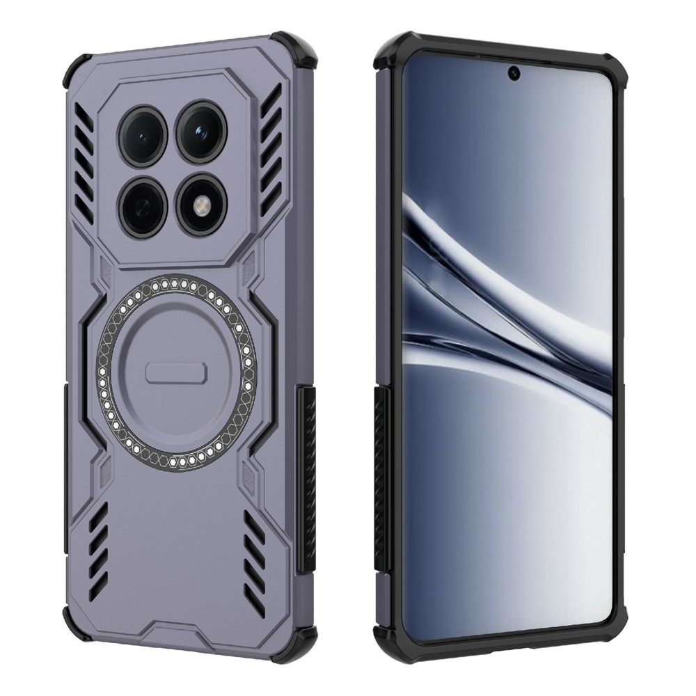 Hollow odolný kryt s MagSafe na Xiaomi Poco M8 5G/Redmi Note 15 5G - fialový