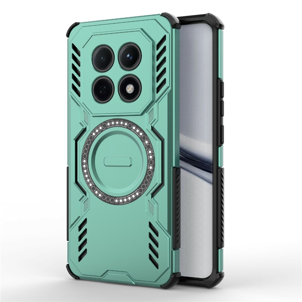 Hollow odolný kryt s MagSafe na Xiaomi Poco M8 5G/Redmi Note 15 5G - zelený