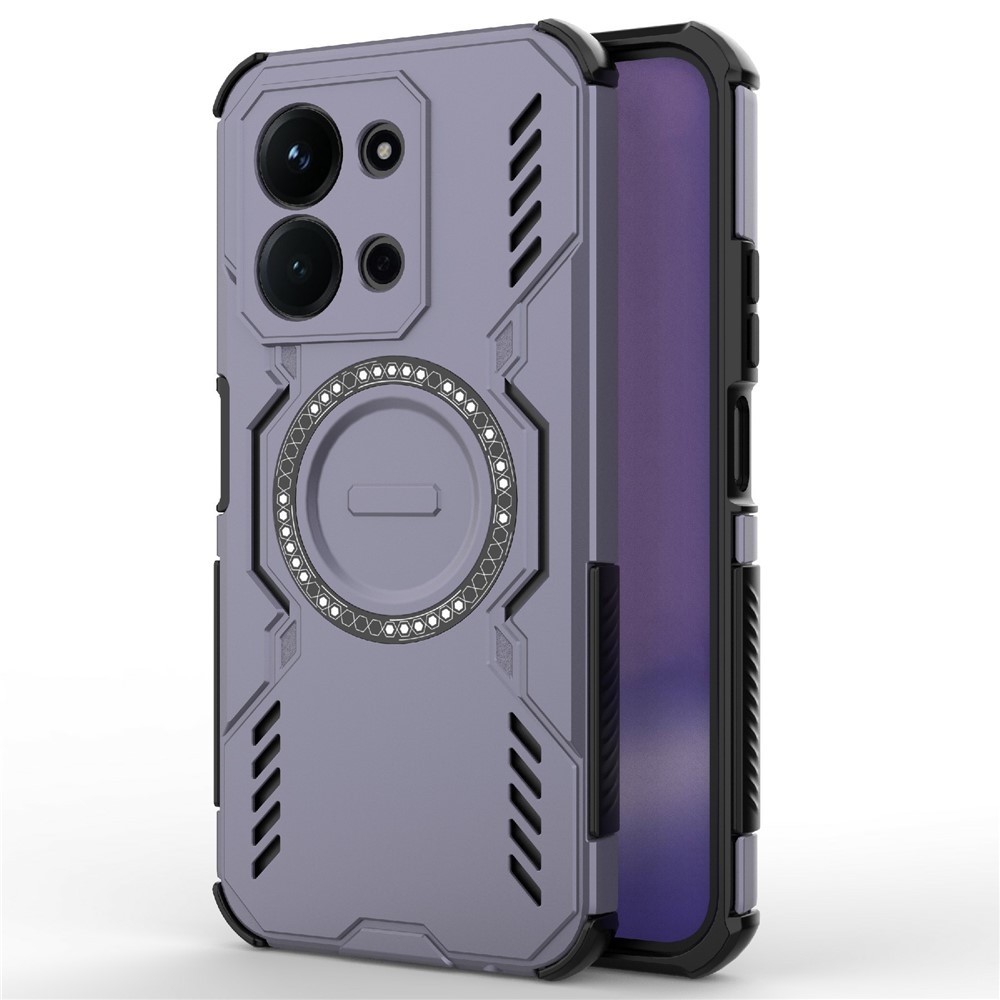 Hollow odolný kryt s MagSafe na Xiaomi Redmi 15C 4G (171mm)/Poco C85 4G (171mm) - fialový