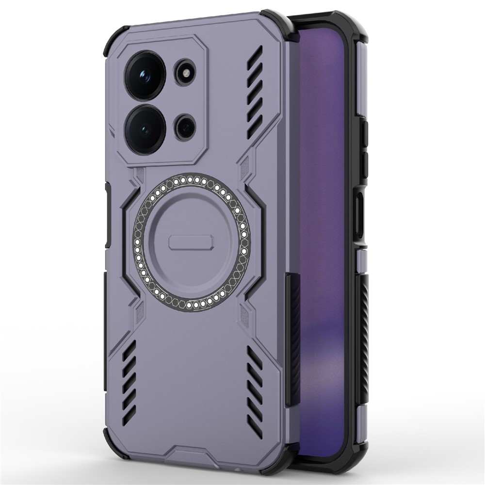 Hollow odolný kryt s MagSafe na Xiaomi Redmi 15C 4G/5G (173mm)/Poco C85 (173mm) - fialový