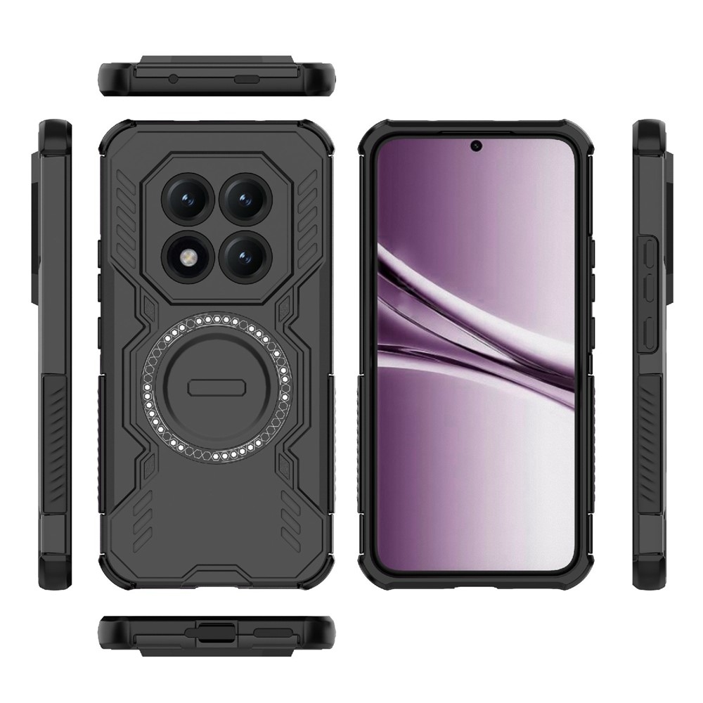 Hollow odolný kryt s MagSafe na Xiaomi Redmi Note 15 Pro+ 5G - černý