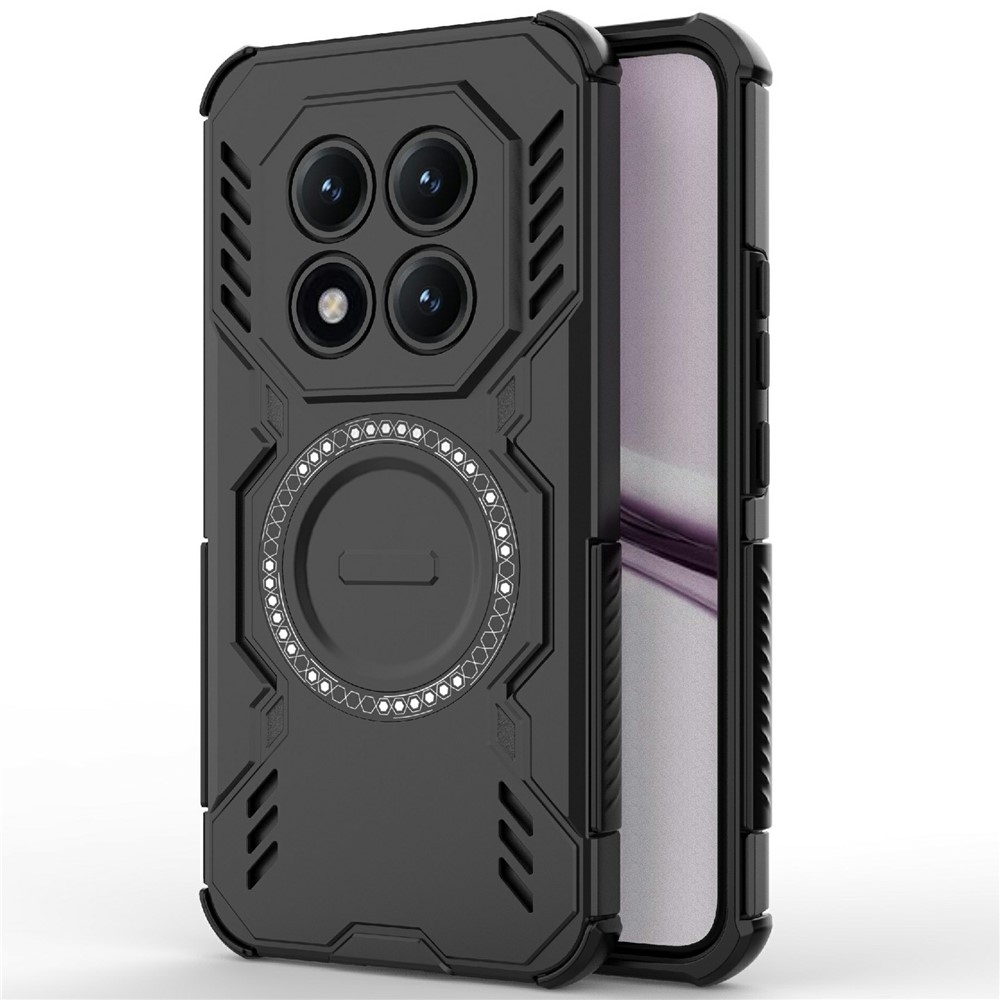 Hollow odolný kryt s MagSafe na Xiaomi Redmi Note 15 Pro+ 5G - černý