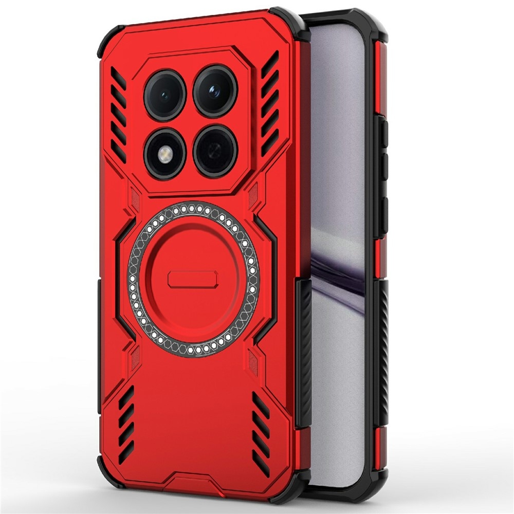 Hollow odolný kryt s MagSafe na Xiaomi Redmi Note 15 Pro 5G - červený