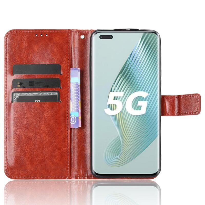 Horse knížkové pouzdro na Honor Magic 5 Pro 5G - hnědé