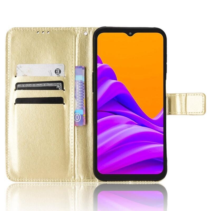 Crazy knížkové pouzdro na Samsung Galaxy Xcover 6 Pro - zlaté