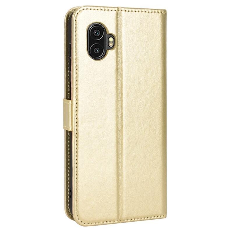 Crazy knížkové pouzdro na Samsung Galaxy Xcover 6 Pro - zlaté