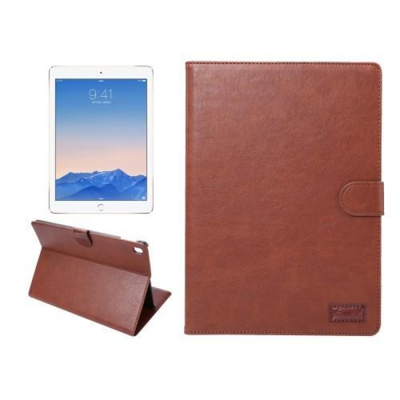 Horse PU kožené knížkové pouzdro na iPad Pro 9.7 - hnědé