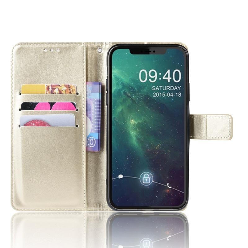 Horse PU kožené peněženkové pouzdro na mobil iPhone 12 Pro 6,1