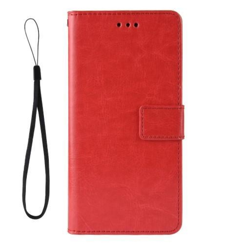Horse PU kožené peněženkové pouzdro na mobil Nokia 3.2 - červené