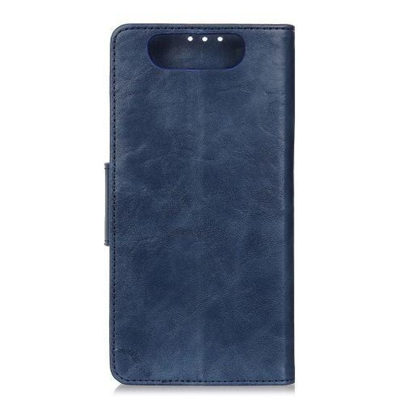 Horse PU kožené peněženkové pouzdro na mobil Samsung Galaxy A80 - modré