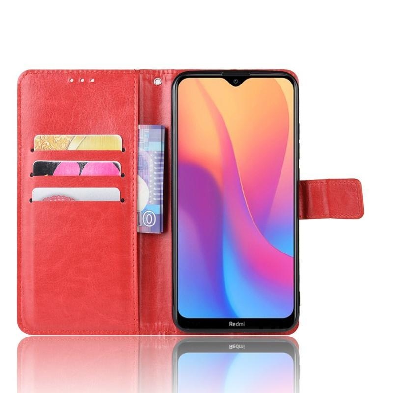 Horse PU kožené peněženkové pouzdro na mobil Xiaomi Redmi 8A - červené